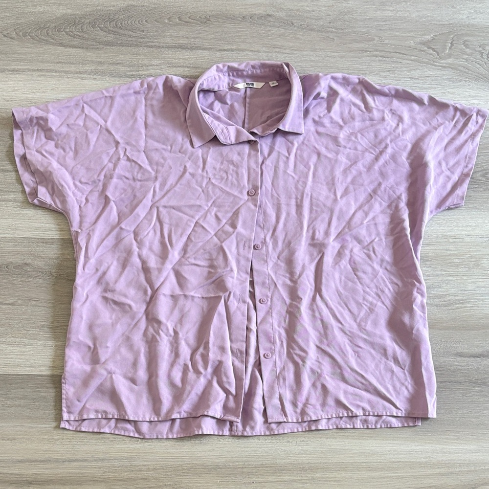 Lavender Button-Up Women's Top